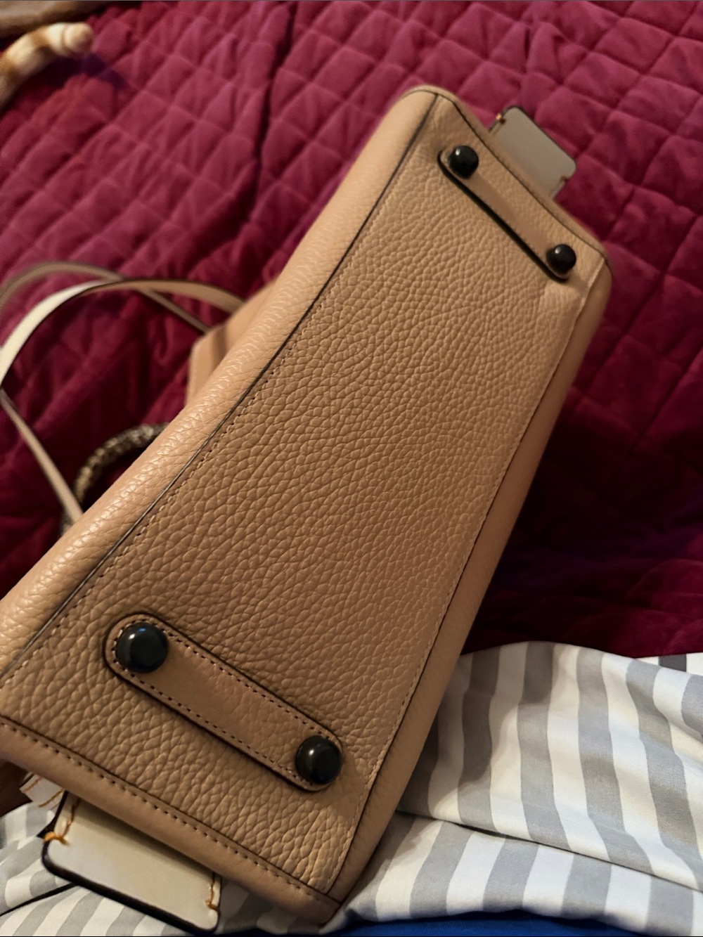 Coach Rogue with Snake-Print Handles - Picture 4 of 11